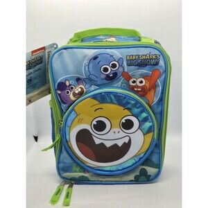 Baby Shark Big Show Insulated Lunch Box with Pocket, Blue Lunchbag New